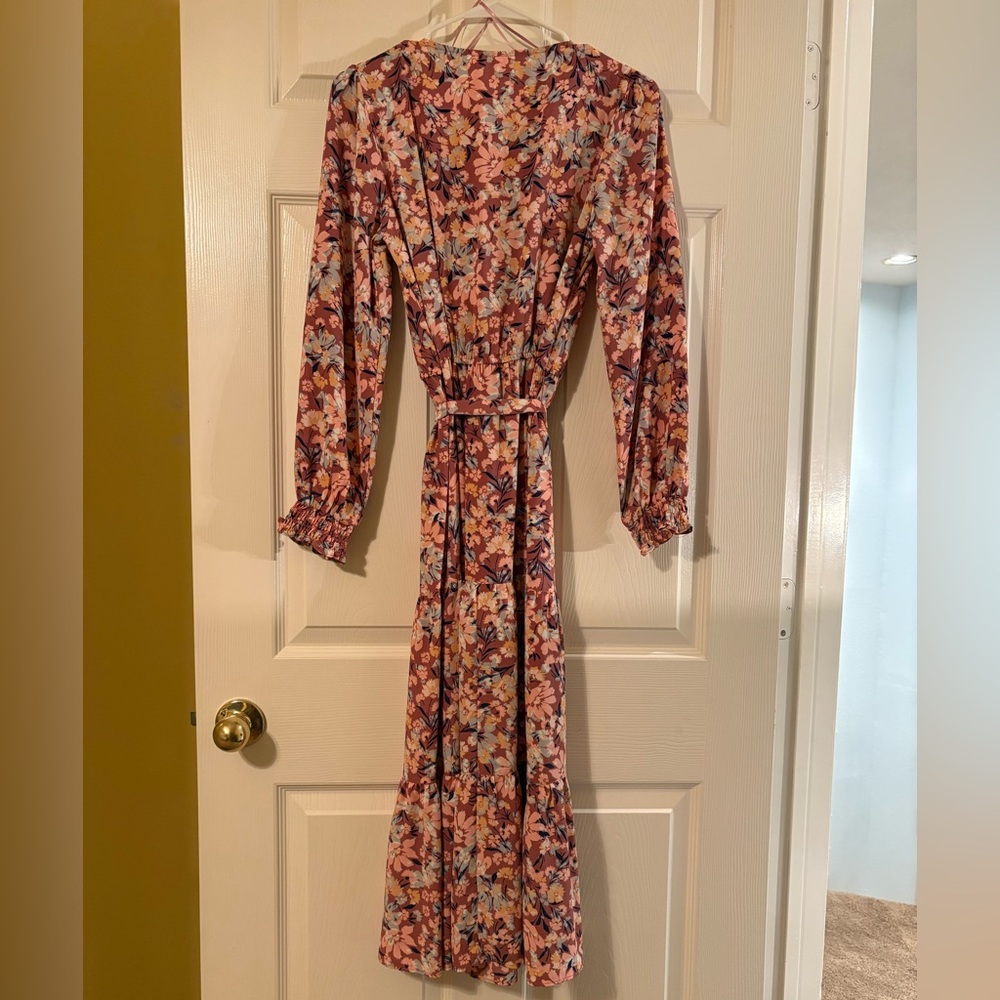 LC Lauren Conrad Pink and Blue Floral Top